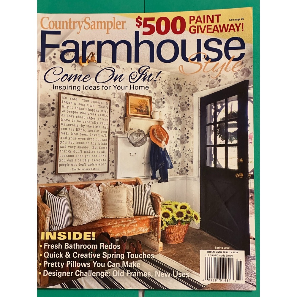 COUNTRY SAMPLER FARMHOUSE STYLE ~ Spring 2020